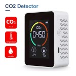 Tester multifunctional digital pentru calitatea aerului, CO2, temperatura si umiditate, 3 in 1, culoare alb